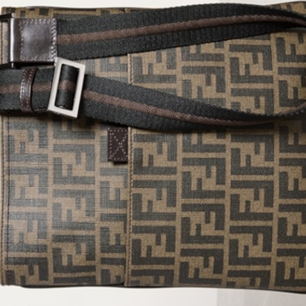 Authentic FENDI:Used Zucca Canvas Crossbody/Shoulder Bag. No dust bag.
